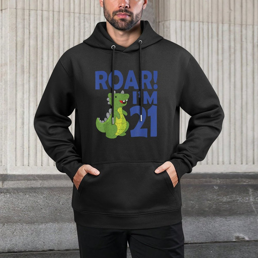 Funny Distressed 21st Birthday Gag Gift for Adult Shape Retention Hoodie