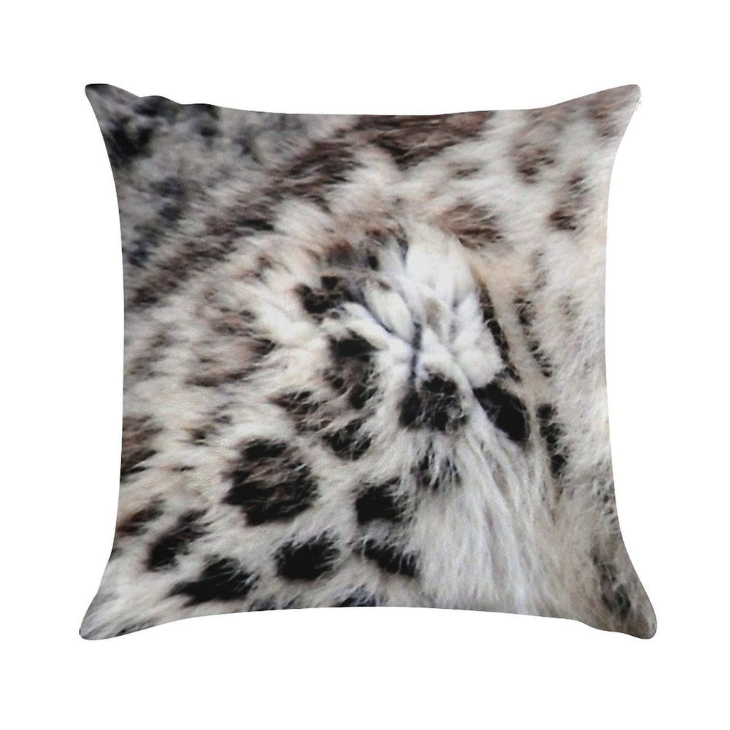 Snow Leopard Abstract Soft Home Decor Throw Pillow
