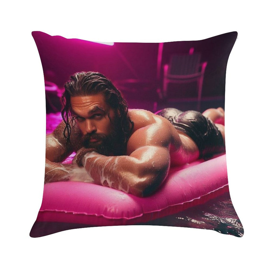 Jason Momoa Soft Washable Throw Pillow