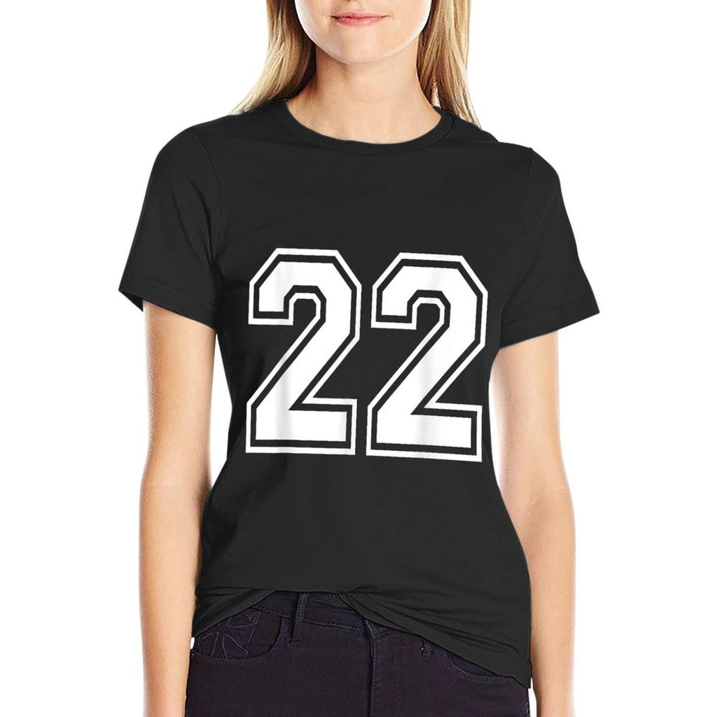 Number 22 Varsity Sports Team Jersey 22nd Birthday 22 Years  Cotton T-Shirt