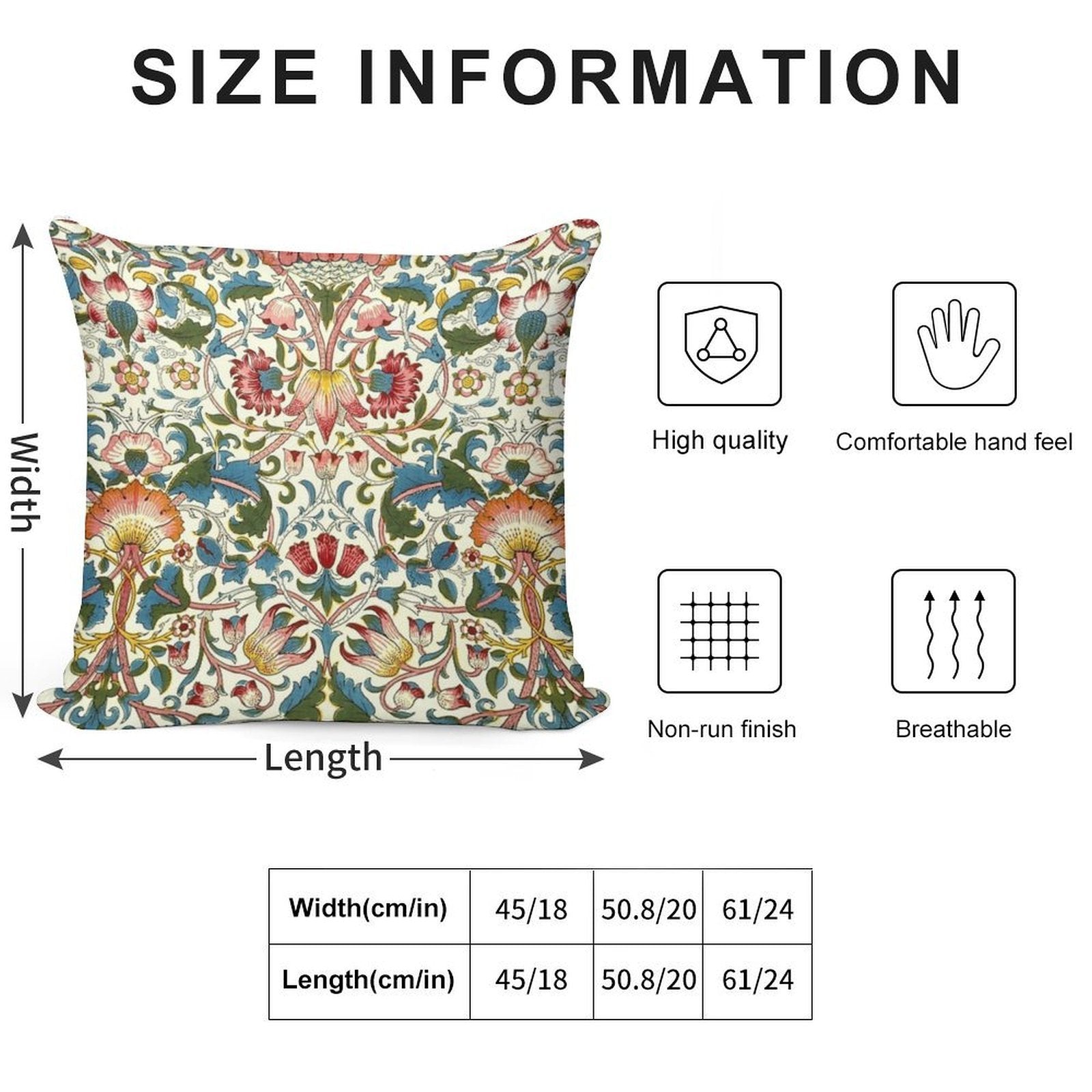 William Morris Lodden Soft Washable Throw Pillow