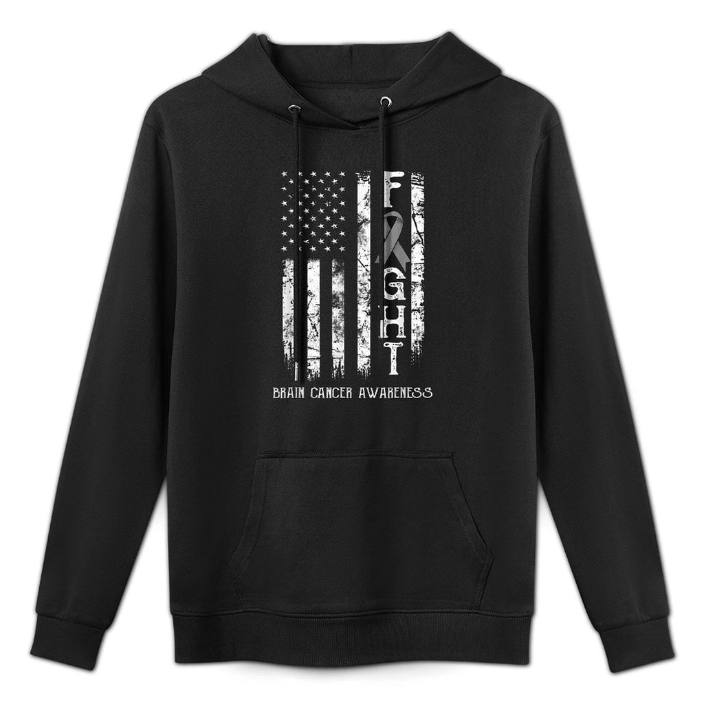 Brain Cancer Warrior US Breathable Fabric Hoodie