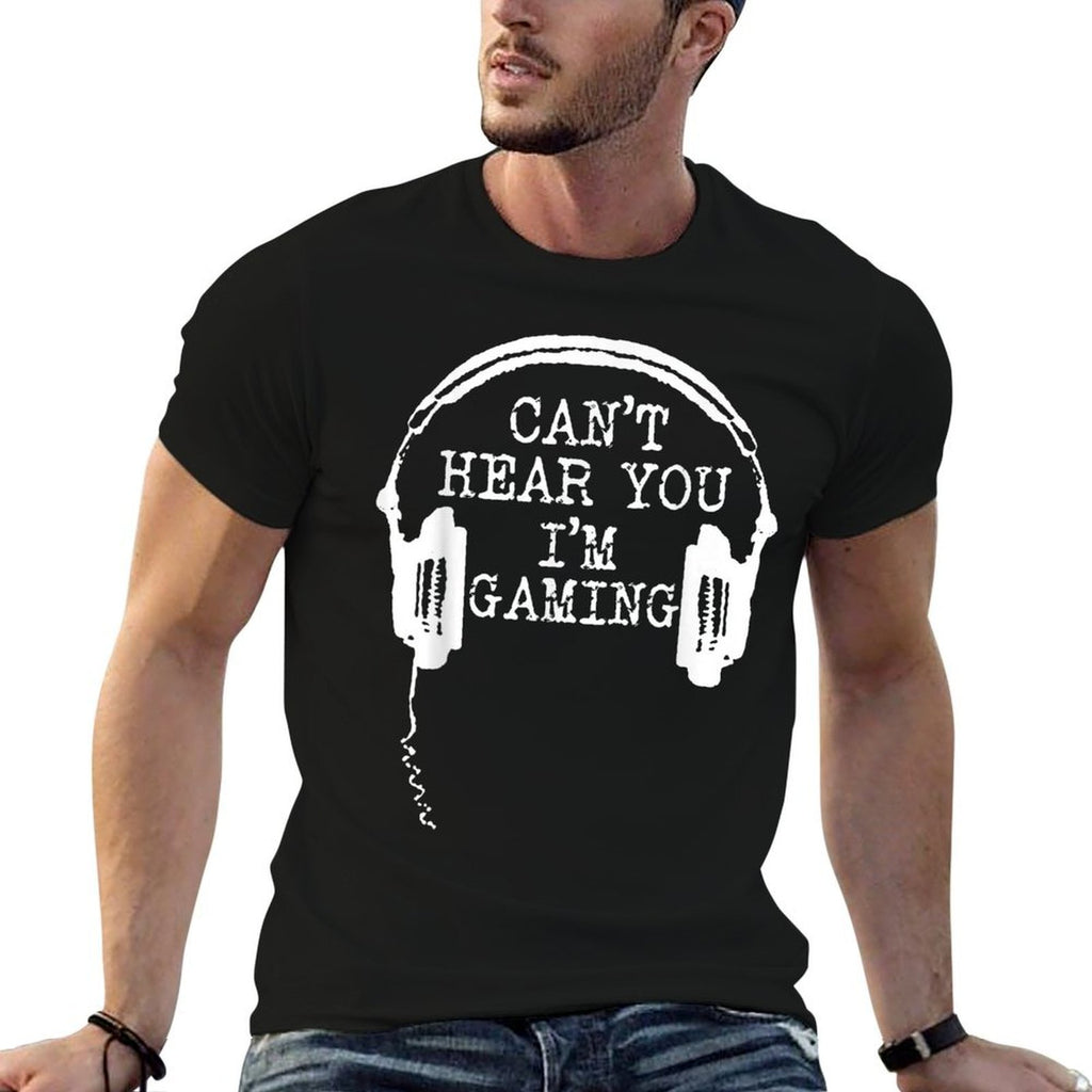Funny Gamer Headset I Cant Hear You Im Gaming  Tagless Design T-Shirt