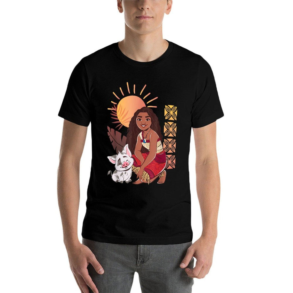 Disney Moana 2 Pua Moana Tropical Best Friends Chest Logo  Vintage-inspired T-Shirt