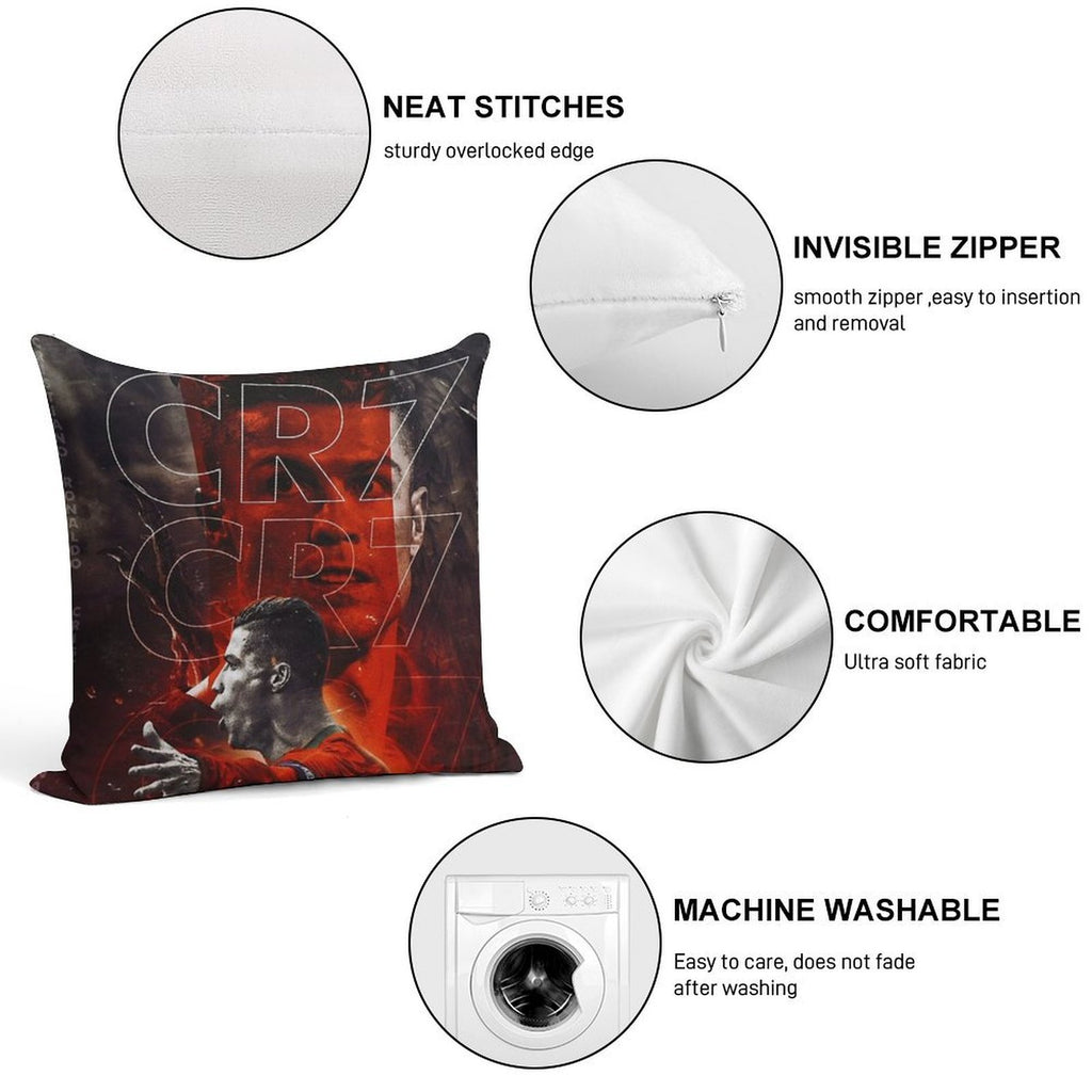 Cristiano Ronaldo Art Soft Gift Ready Throw Pillow