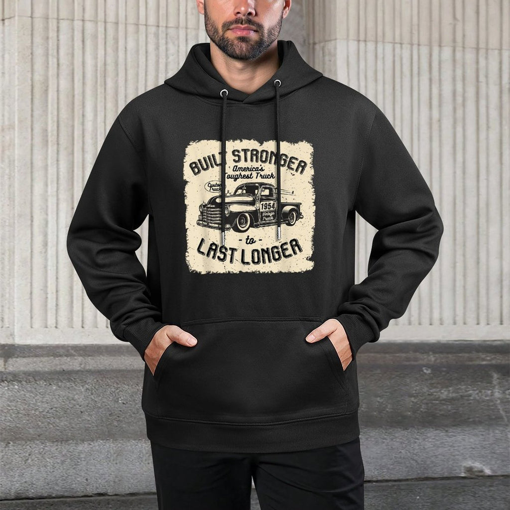 Mb 1954 Vintage Truck Birthday Built Stronger To Last Longer Adjustable Hood Hoodie