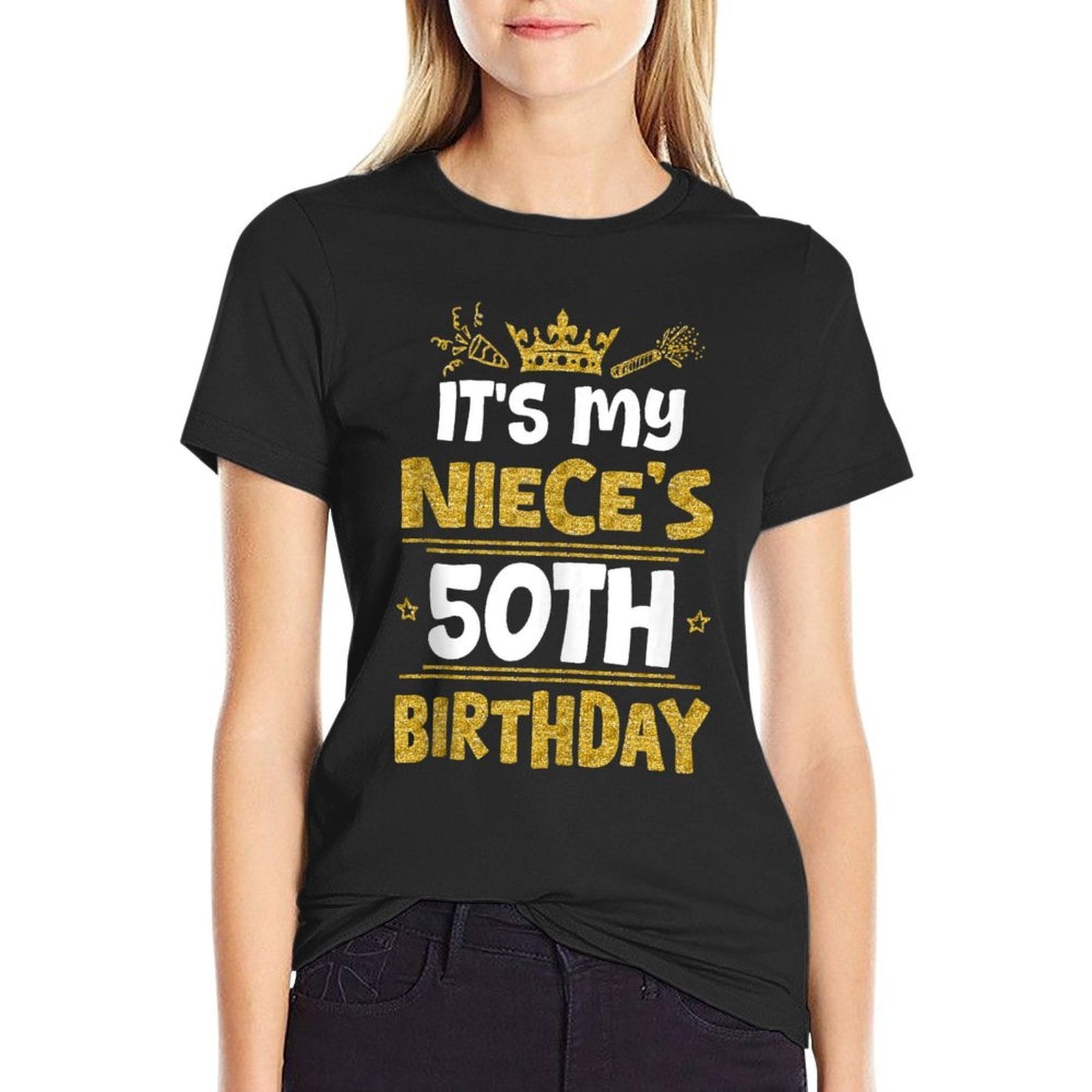 Happy It's My Niece's 50th Birthday 1975 50 Years Old  Stretchy T-Shirt