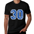 Number 30 Baseball Sports 30th Birthday Blue  Wrinkle-resistant T-Shirt