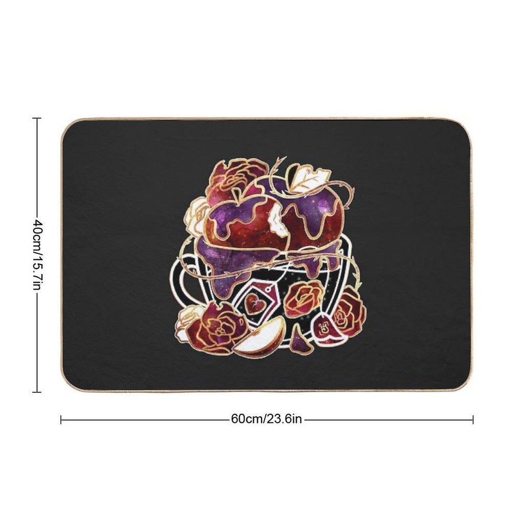 Gilded Poison Apple Teacup  Easy To Clean Bath Mat