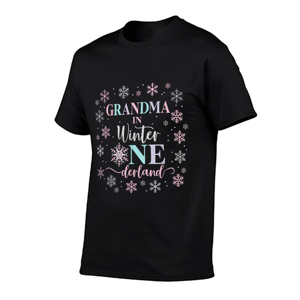 Grandma In Winter Onederland 1st Birthday Girl Snowflake  Vintage-inspired T-Shirt