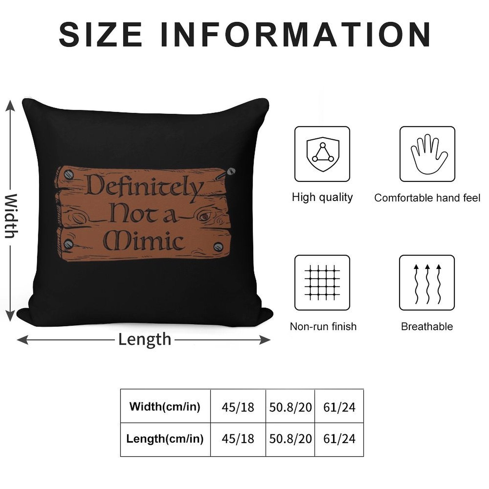 Definitely Not A Mimic Soft Anti-Pilling Throw Pillow