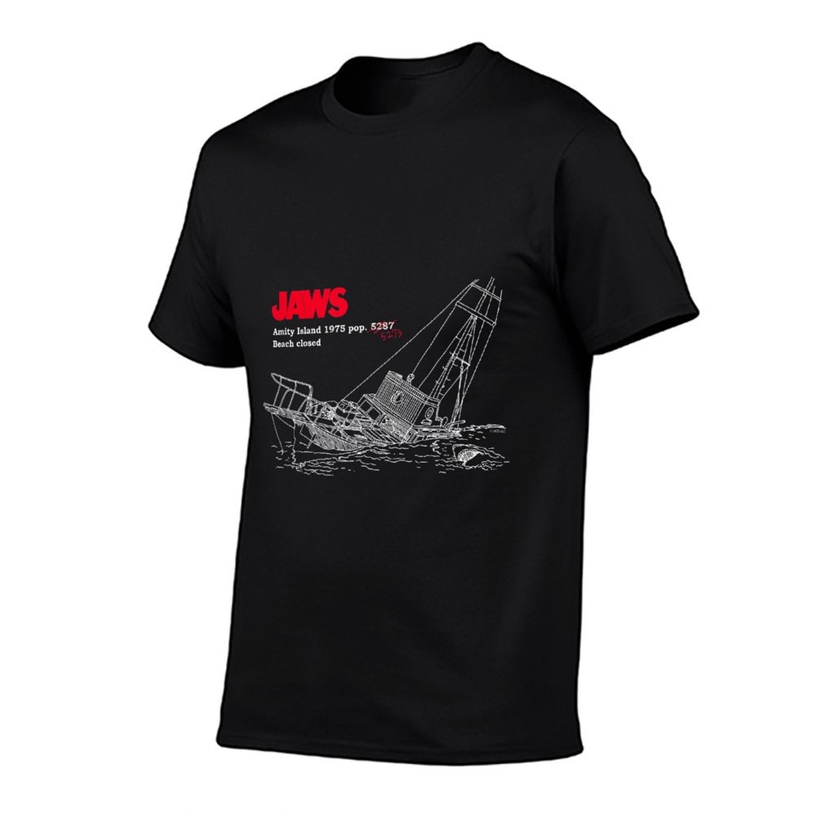 Jaws Amity Island Boat  Cotton T-Shirt