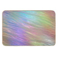 Holographic Neon Crystal Sheet  Rapid-Drying Bath Mat