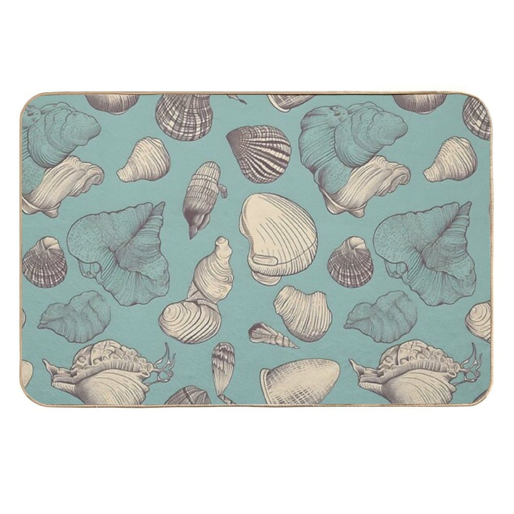 Shells Design  Fade-Resistant Bath Mat