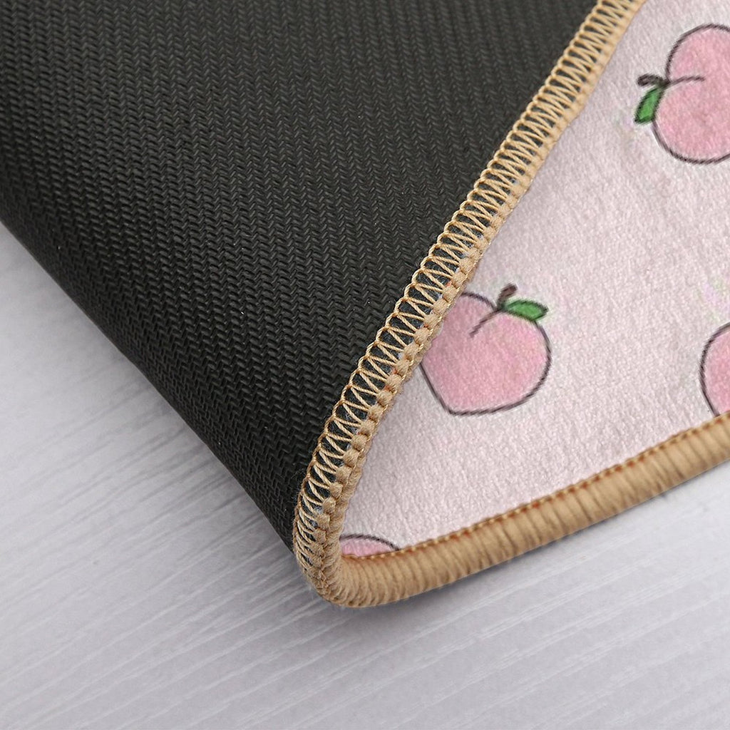 Peach Pattern on Light Pink  Multi-Purpose Bath Mat