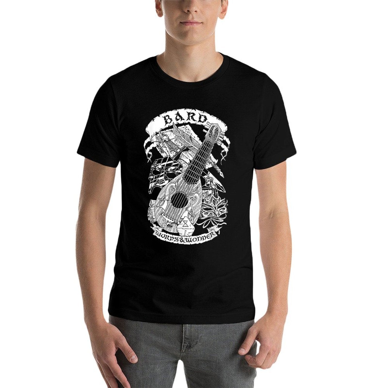 Fantasy RPG - Bard  Heathered Texture T-Shirt