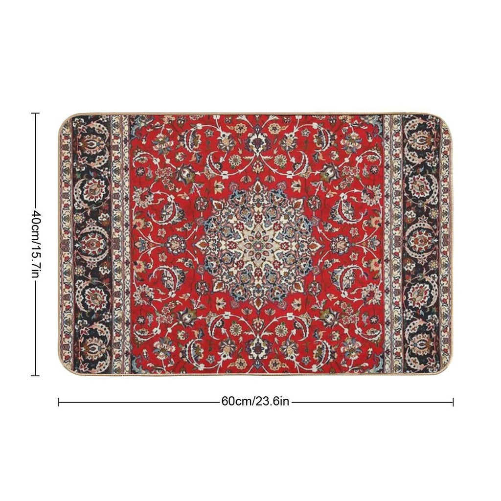 Fine Silk & Wool Isfahan Persian Rug Print  Rapid-Drying Bath Mat