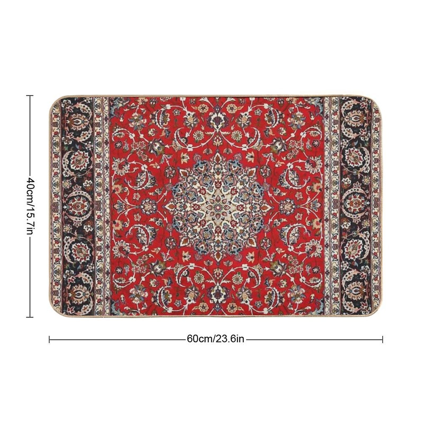 Fine Silk & Wool Isfahan Persian Rug Print  Rapid-Drying Bath Mat