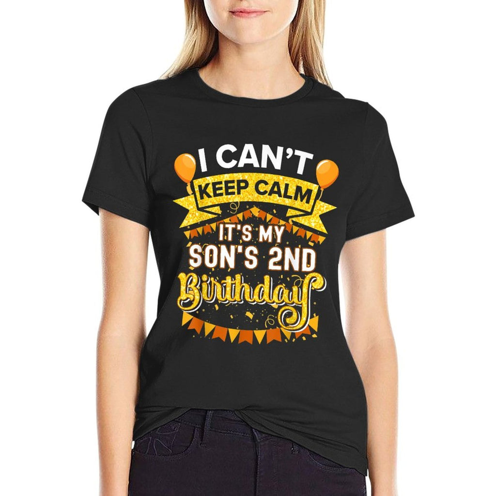 It's My Son 2nd Birthday Matching Family Party  Stretchy T-Shirt