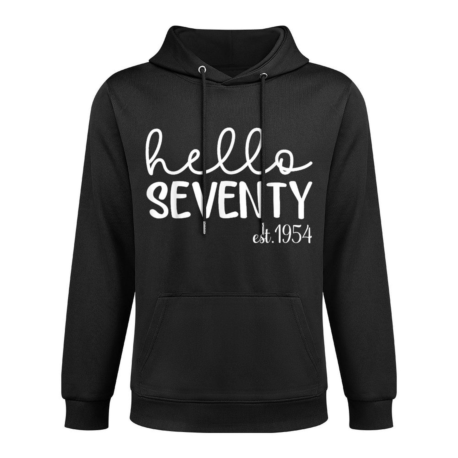 Hello Seventy Est.1954, 70 Year Old Women 70th Birthday Versatile Streetwear Hoodie