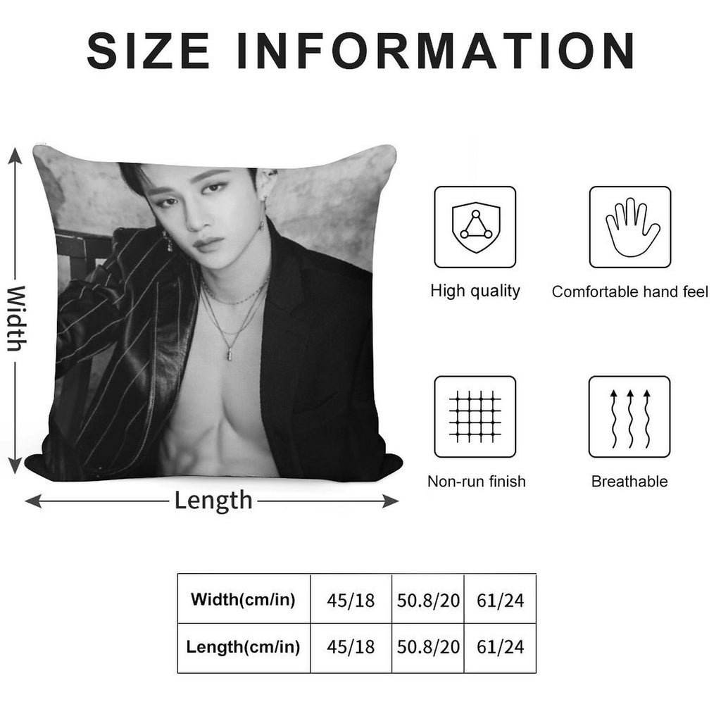 Bang Chan Soft Anti-Pilling Throw Pillow
