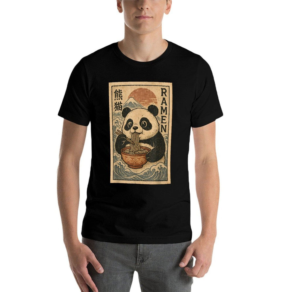 Vintage Japanese Noodle Cute Kawaii Anime Panda Ramen Gifts  Classic T-Shirt