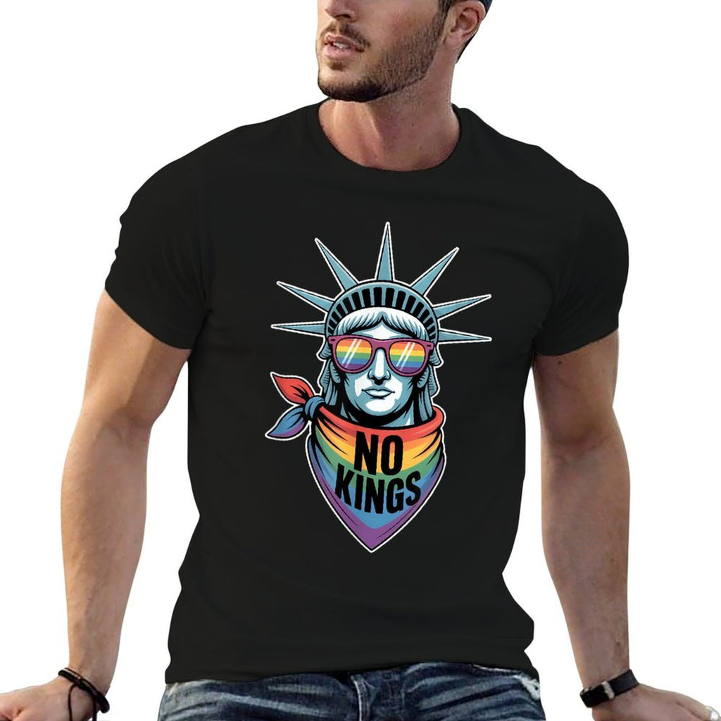 No Kings In America Statue Of Liberty Pride  Slim-fit Cut T-Shirt