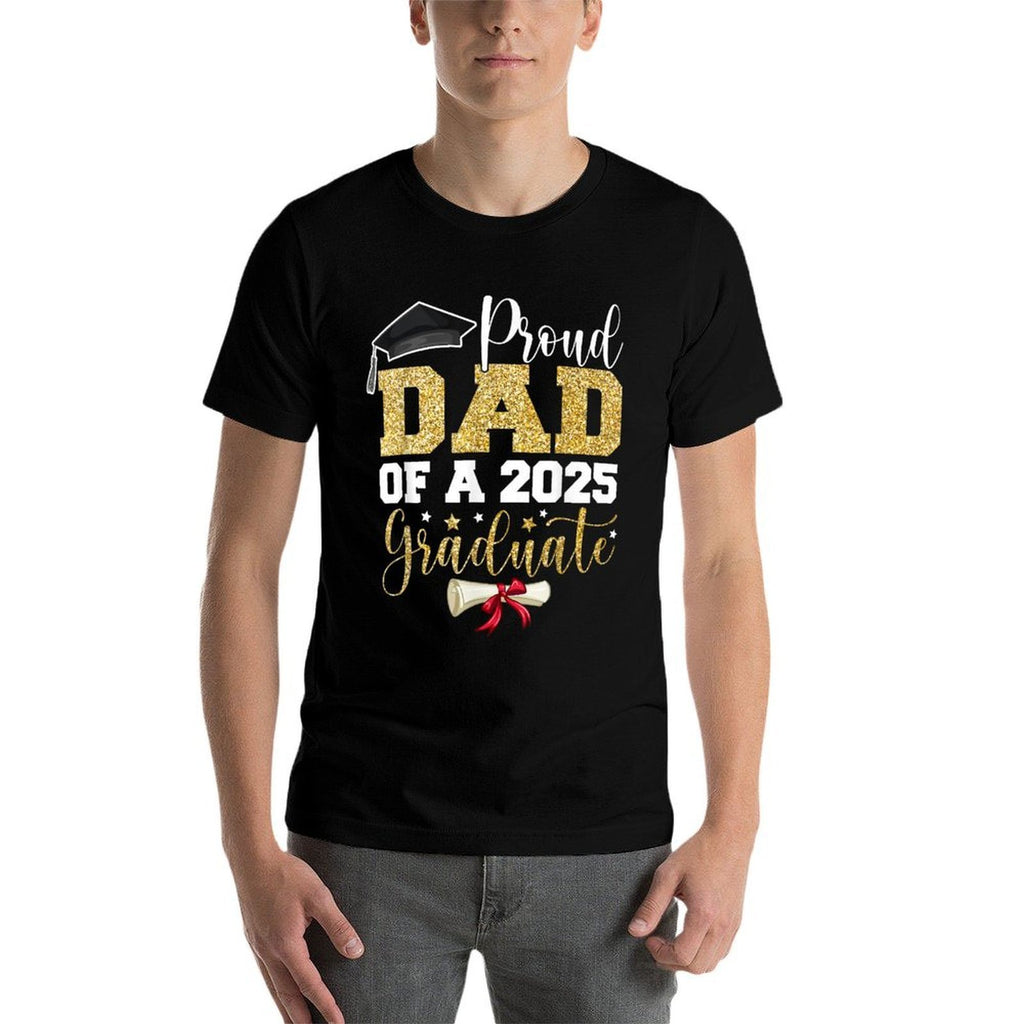 Proud Dad of A 2025 Graduate Senior Class of 2025 Graduation  Rolled Sleeves T-Shirt