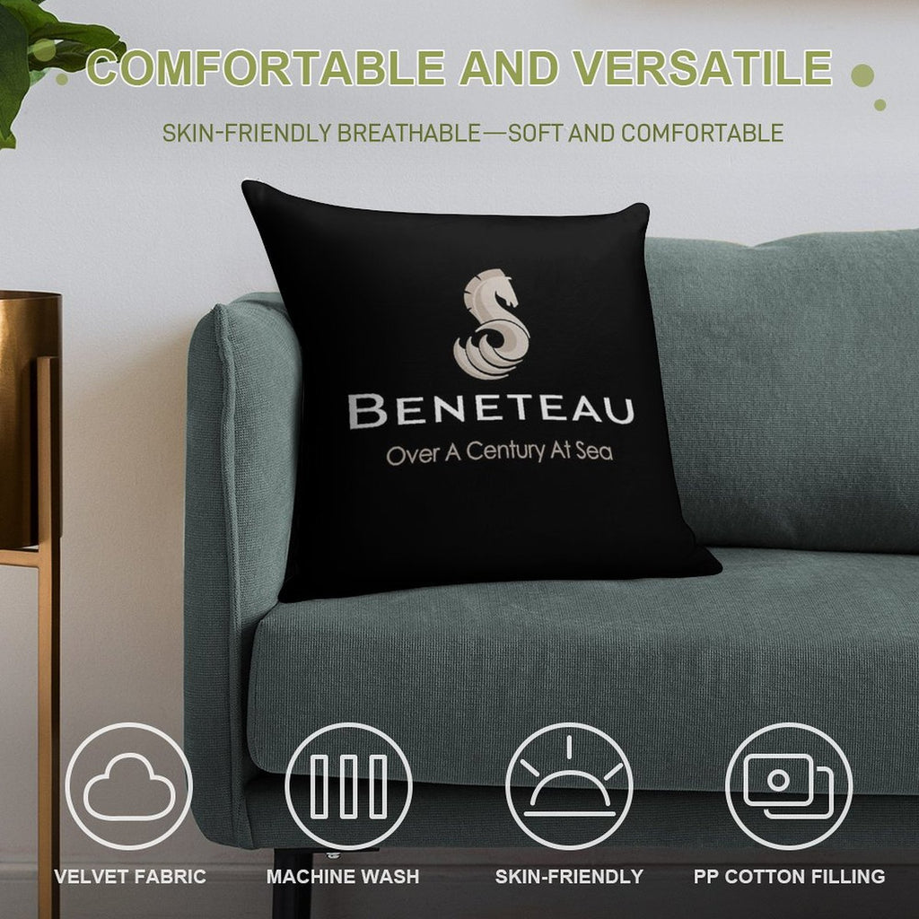 Beneteau Sailboat Sailing Yacht POCKET SIDE Soft Reinforced Edging Throw Pillow