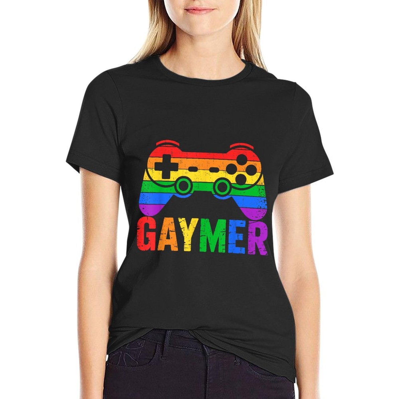 Funny Gaymer Rainbow Game Pride LGBT Support  Relaxed-fit T-Shirt