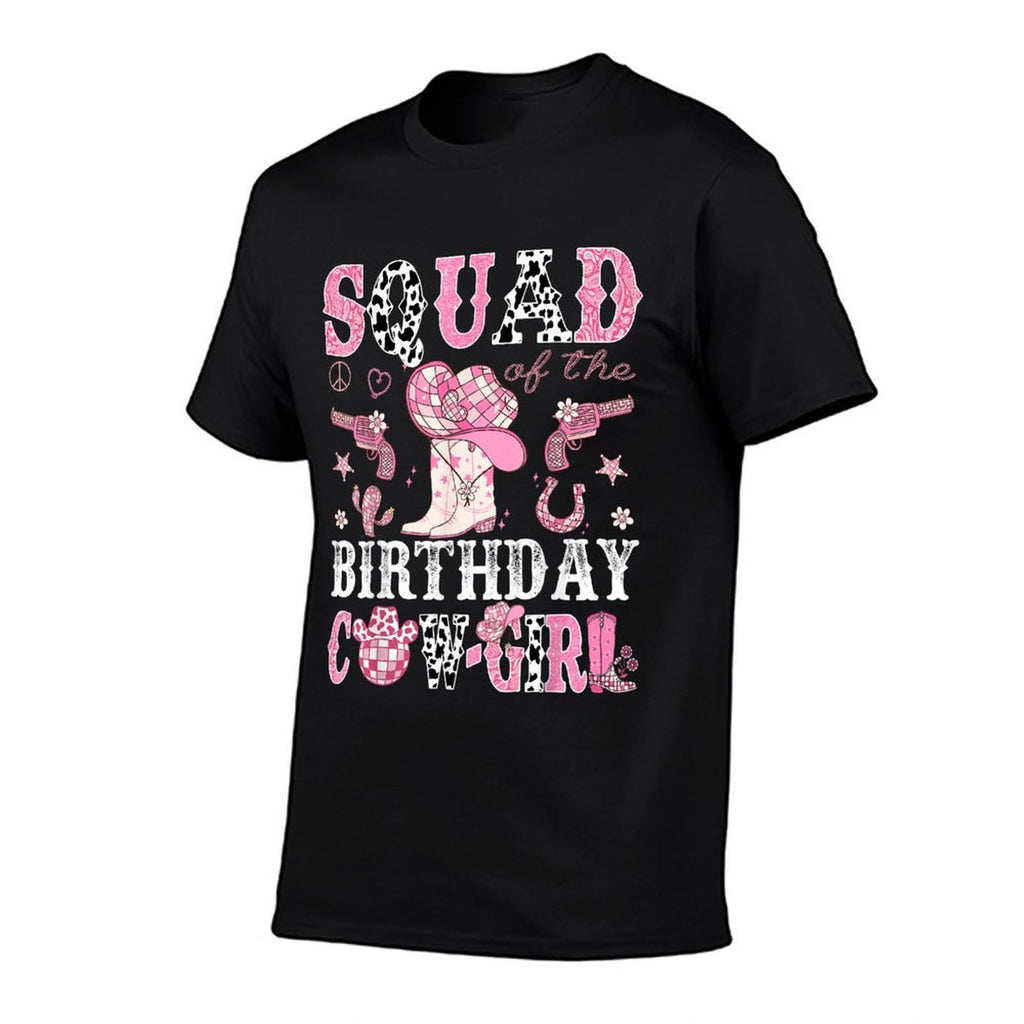 Squad Of The Birthday Cow-Girl Pink Disco Rodeo Western  Versatile T-Shirt