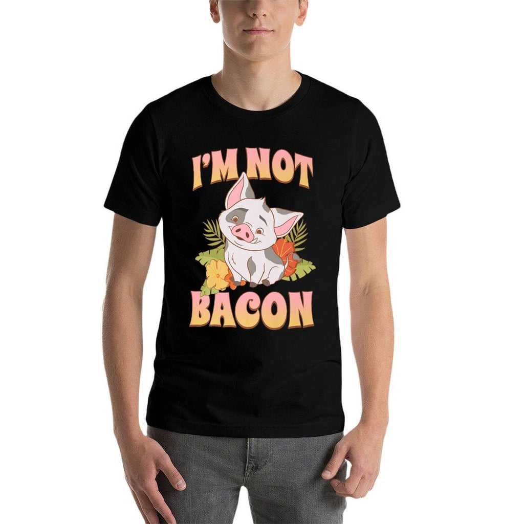 Disney Moana 2 Pua I'm Not Bacon Tropical Panel Premium  Graphic-printed T-Shirt
