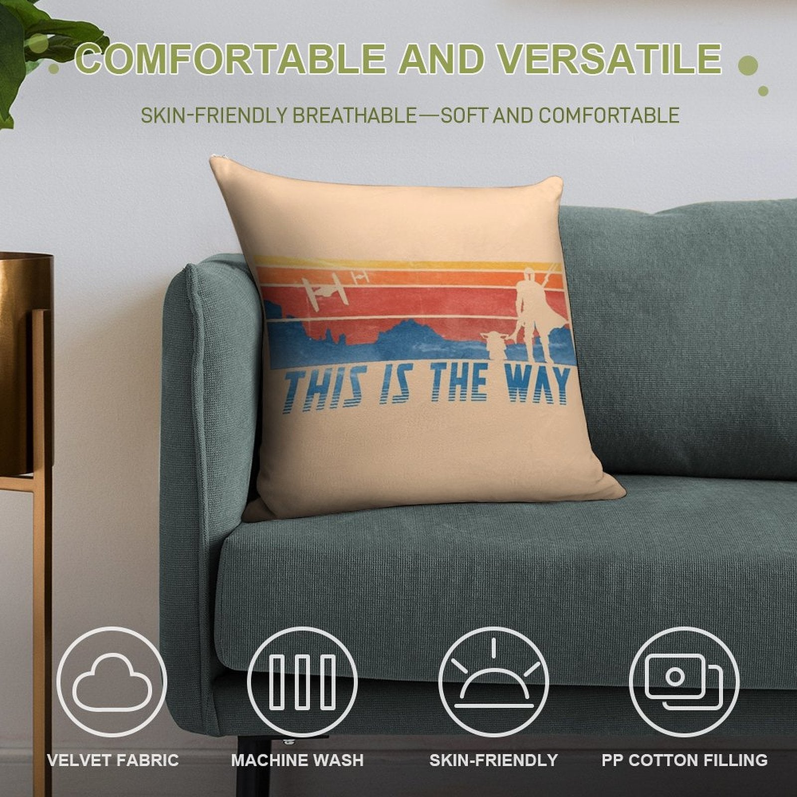 This Is The Way Soft Decorative Cover Throw Pillow