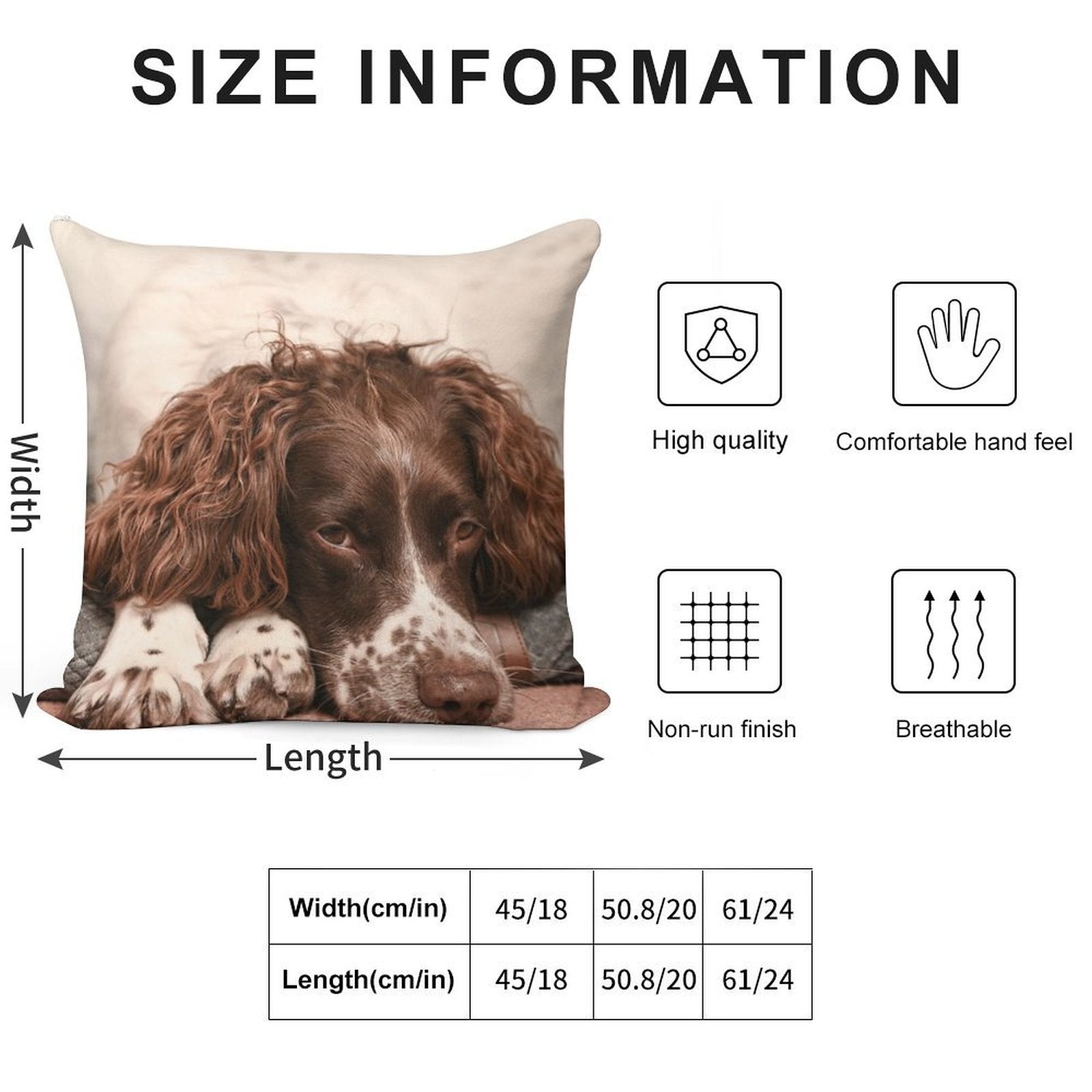 English Springer Spaniel Soft Gift Ready Throw Pillow