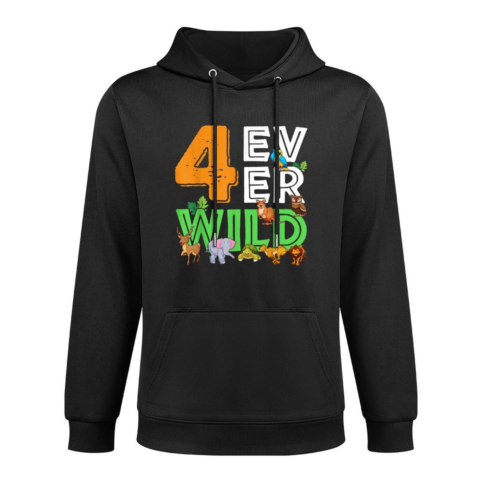 4 Ever Wild Birthday Decorations Boy Zoo 4th Birthday Party Adjustable Hood Hoodie