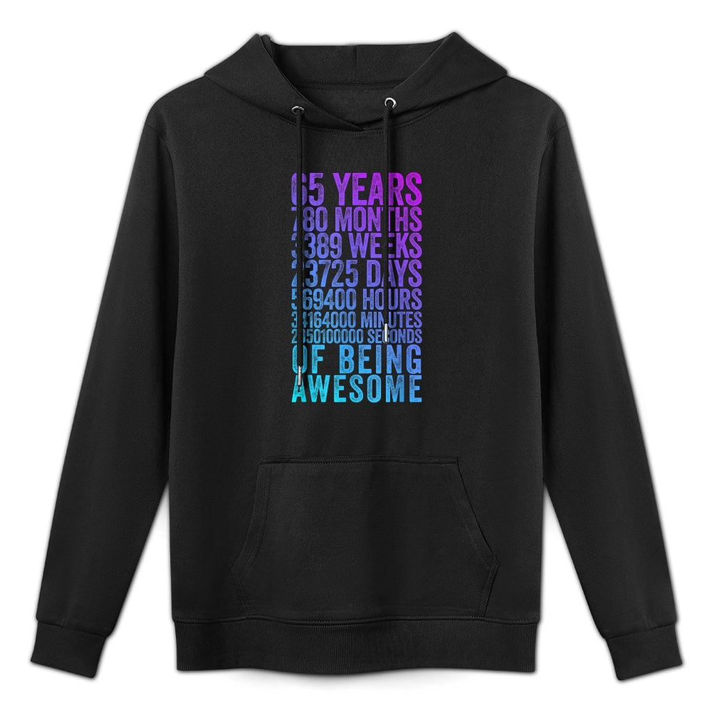 Funny 65th Birthday Old Meter Funny 65 Year Old Gifts Shape Retention Hoodie