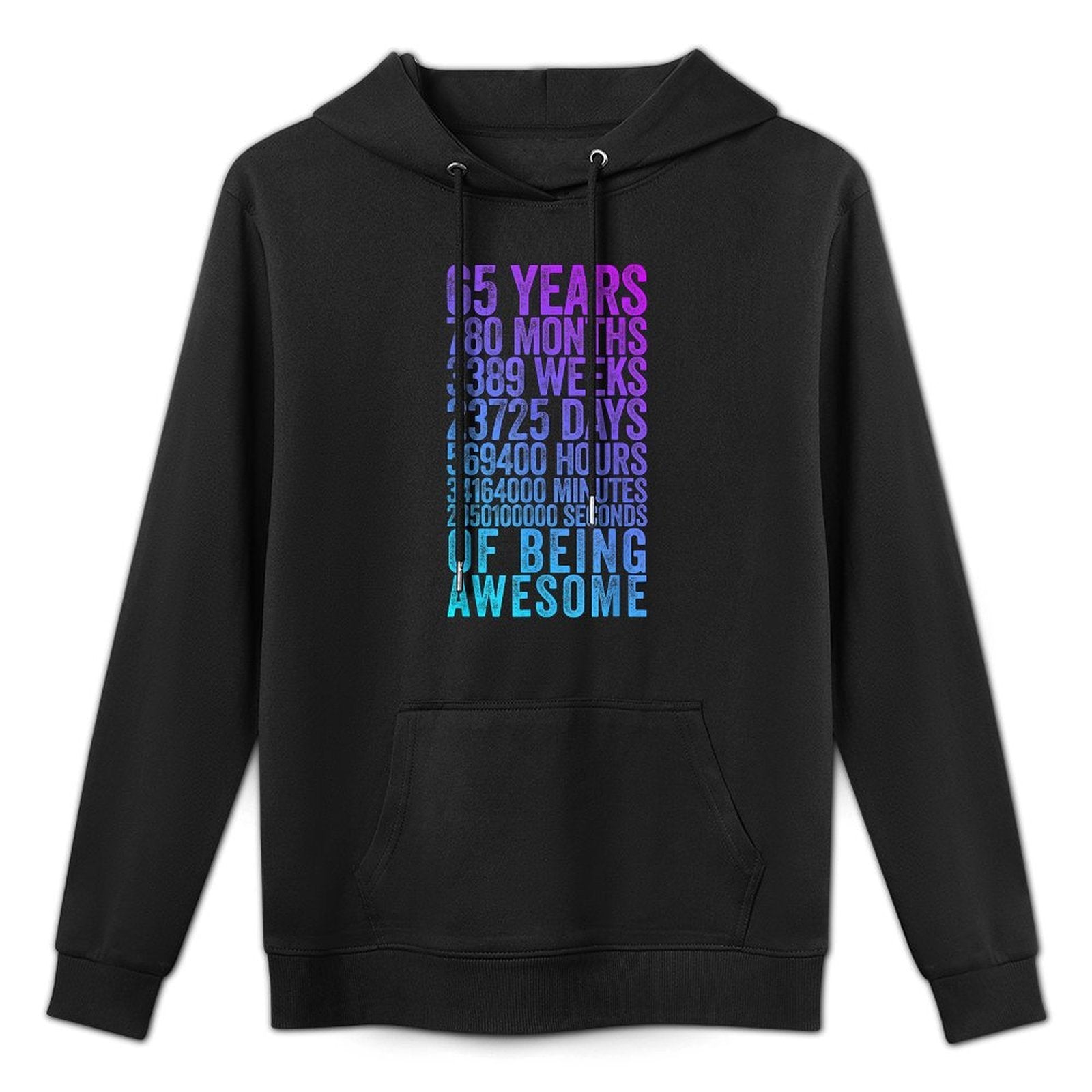Funny 65th Birthday Old Meter Funny 65 Year Old Gifts Shape Retention Hoodie