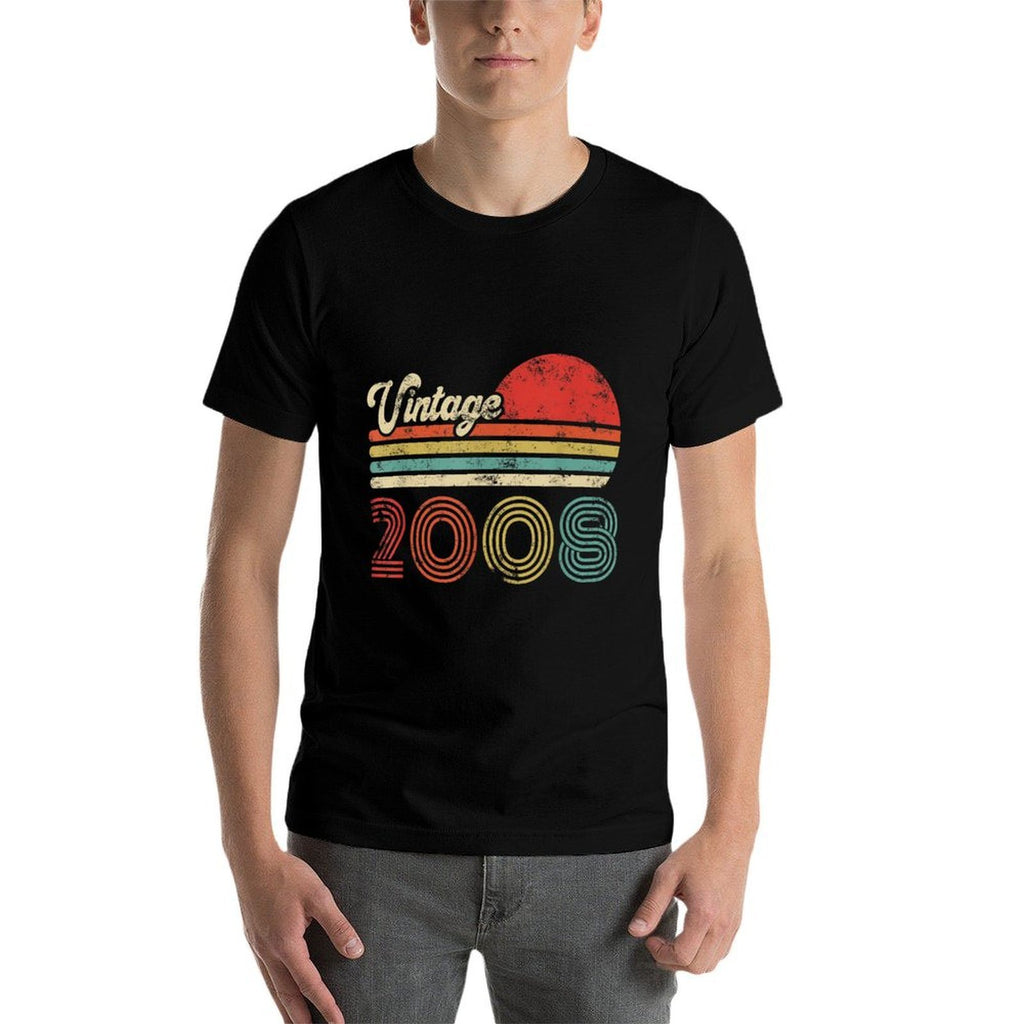 17 Year Old Birthday Vintage 2008 17th Birthday  Cotton T-Shirt