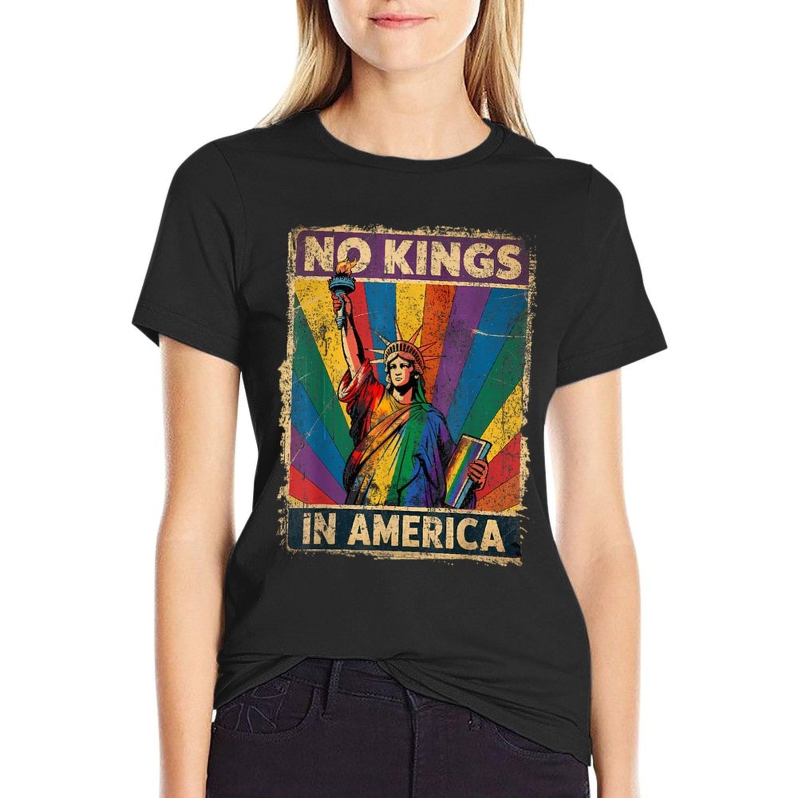 No Kings In America Lgbt Pride Month  Wrinkle-resistant T-Shirt
