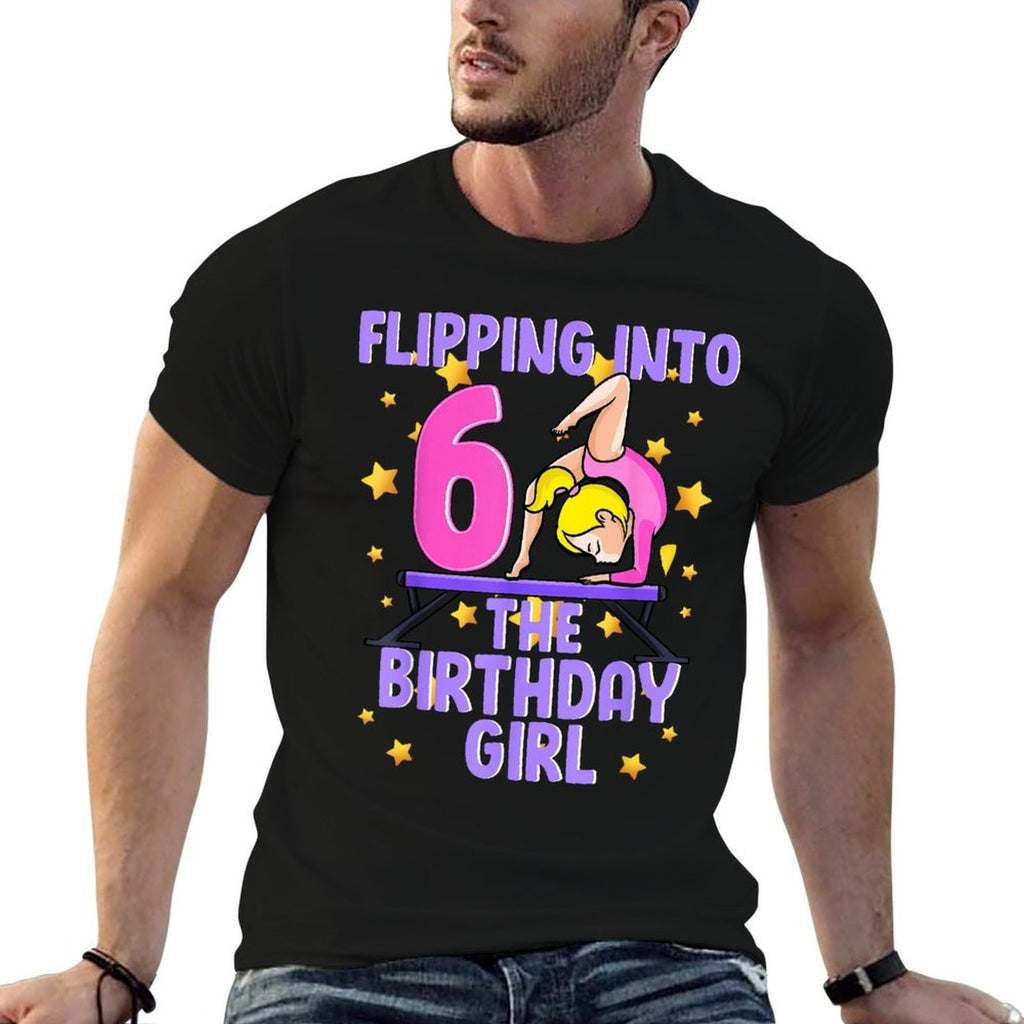 6th Birthday Girl Gymnastics Party Outfit Gymnast  High-quality Stitching T-Shirt