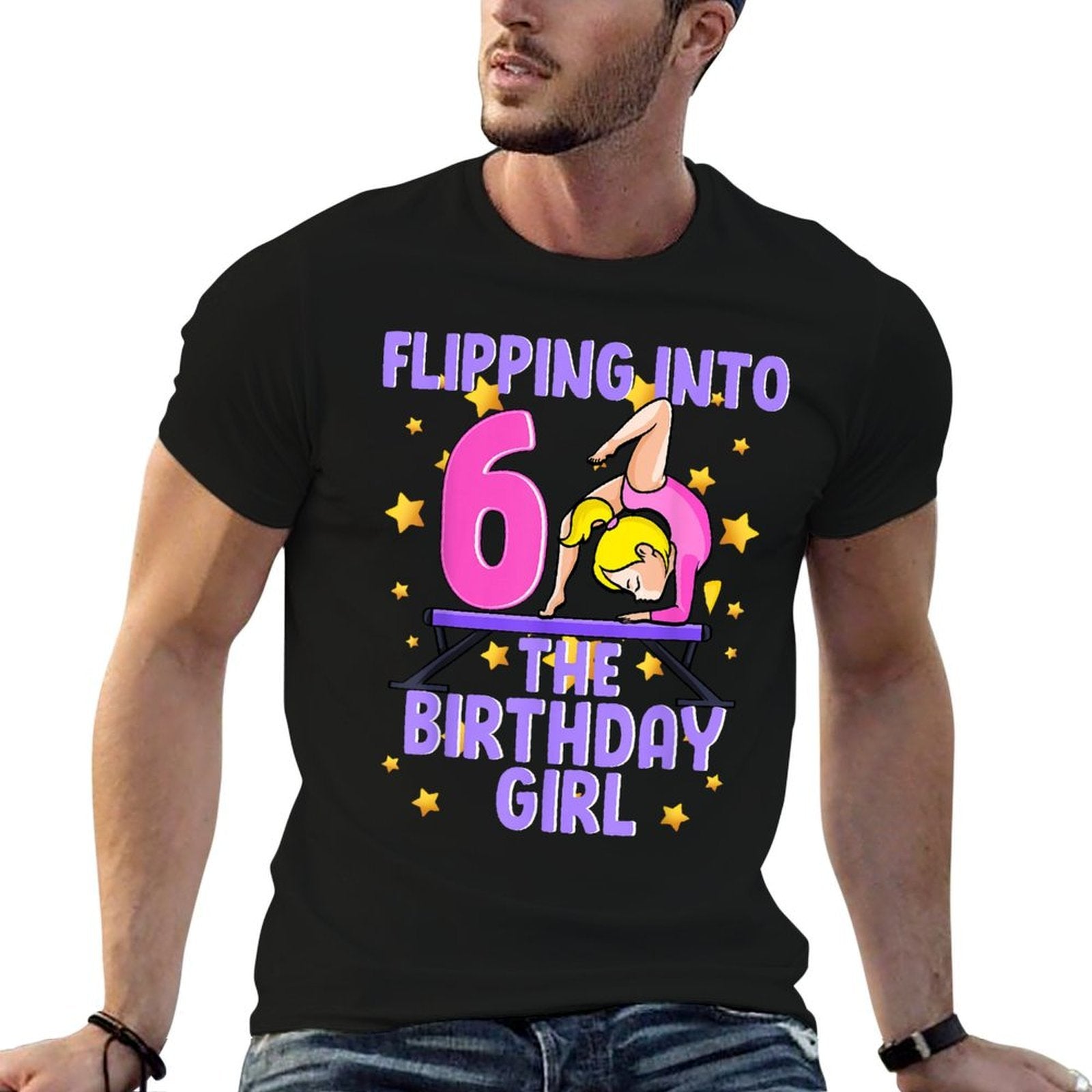 6th Birthday Girl Gymnastics Party Outfit Gymnast  High-quality Stitching T-Shirt