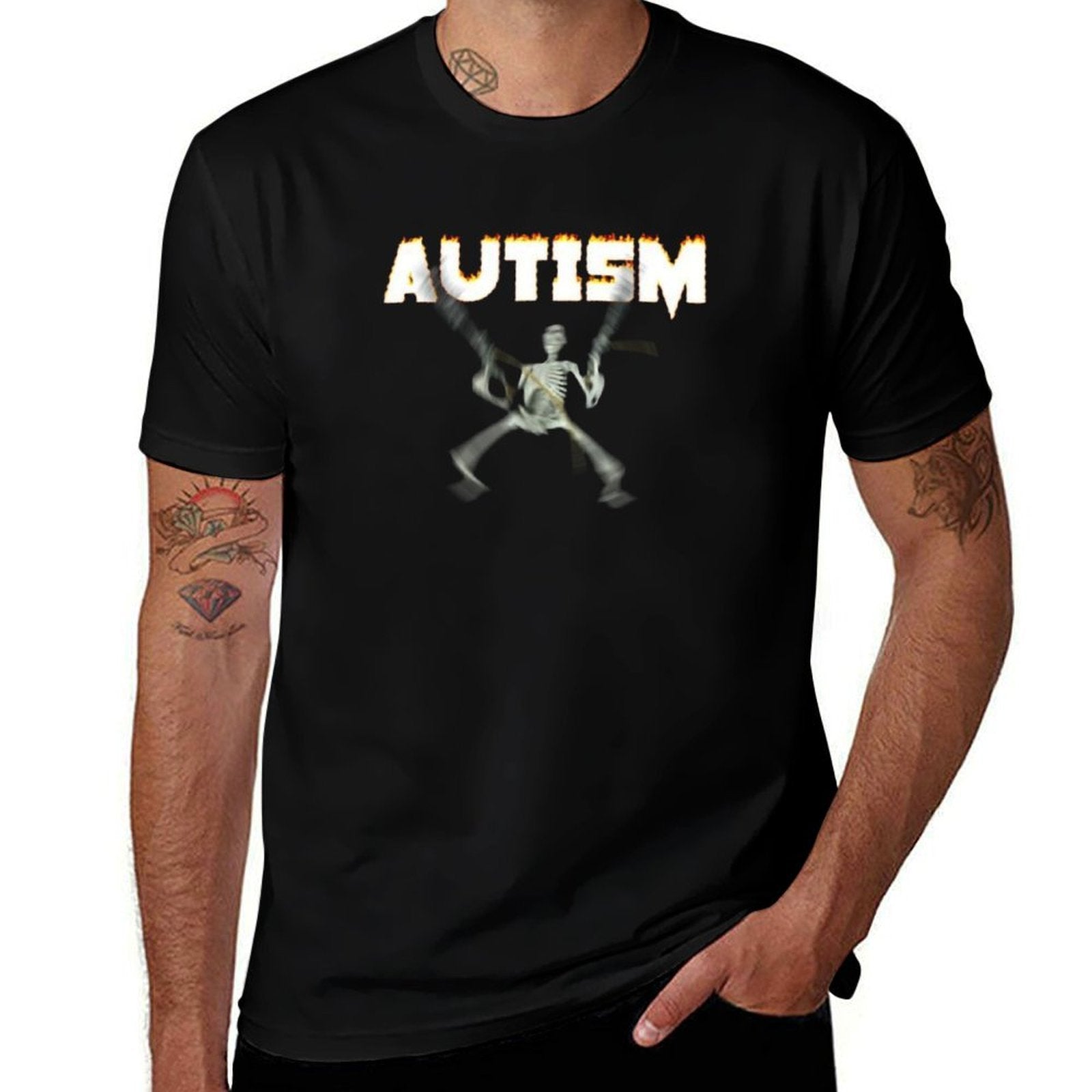 Autism Skeleton Meme  Durable T-Shirt