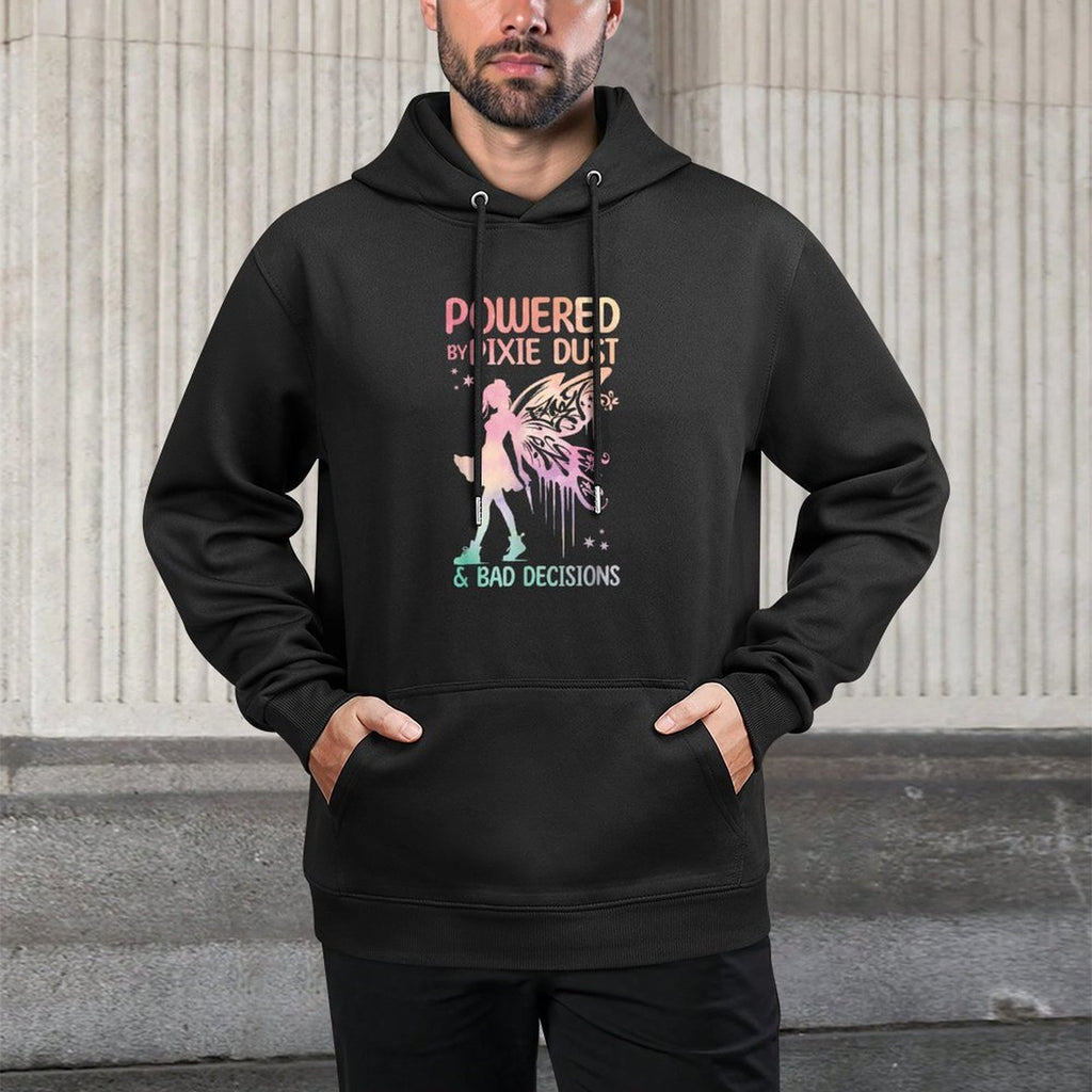 Fairy Powered By Pixie Dust Art Design for Women Fairy Breathable Fabric Hoodie