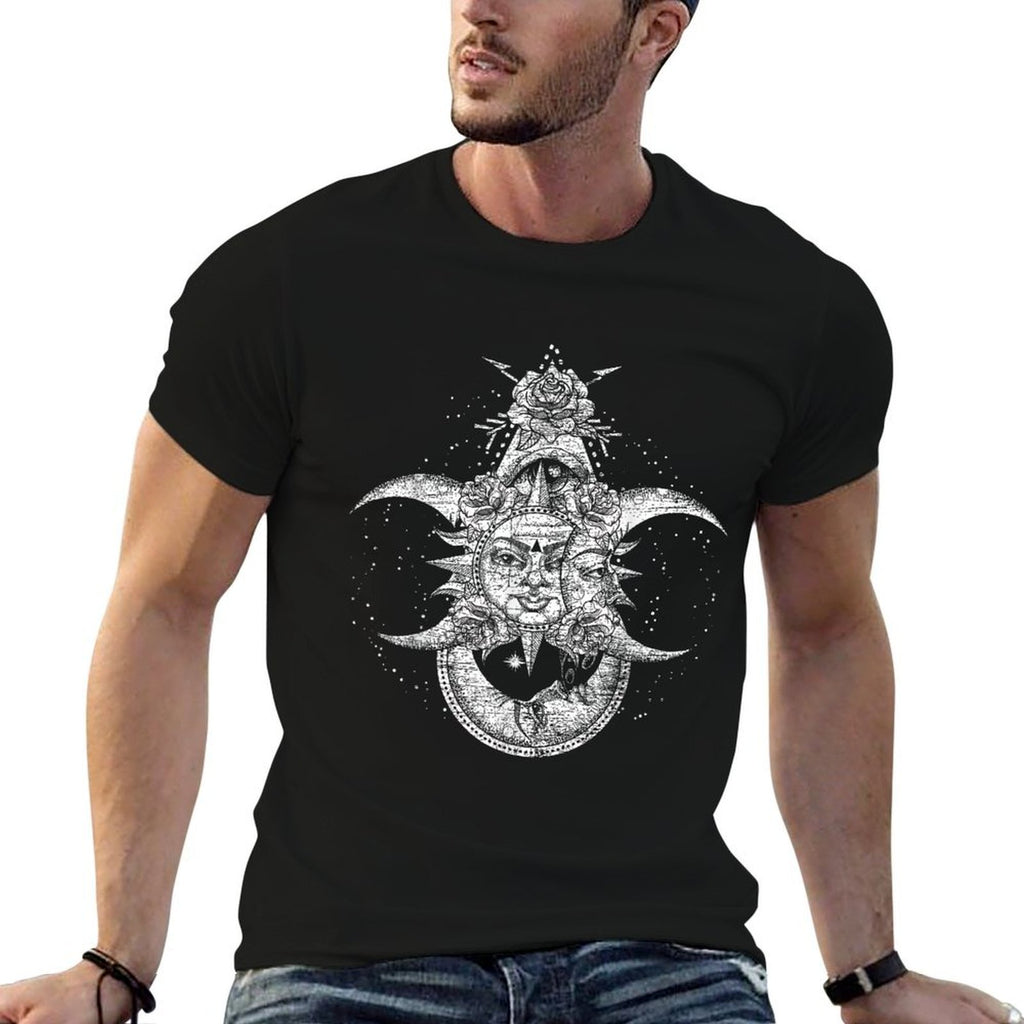 Vintage Astronomer Stars Sun Moon Planets Astronomy  Easy-care T-Shirt