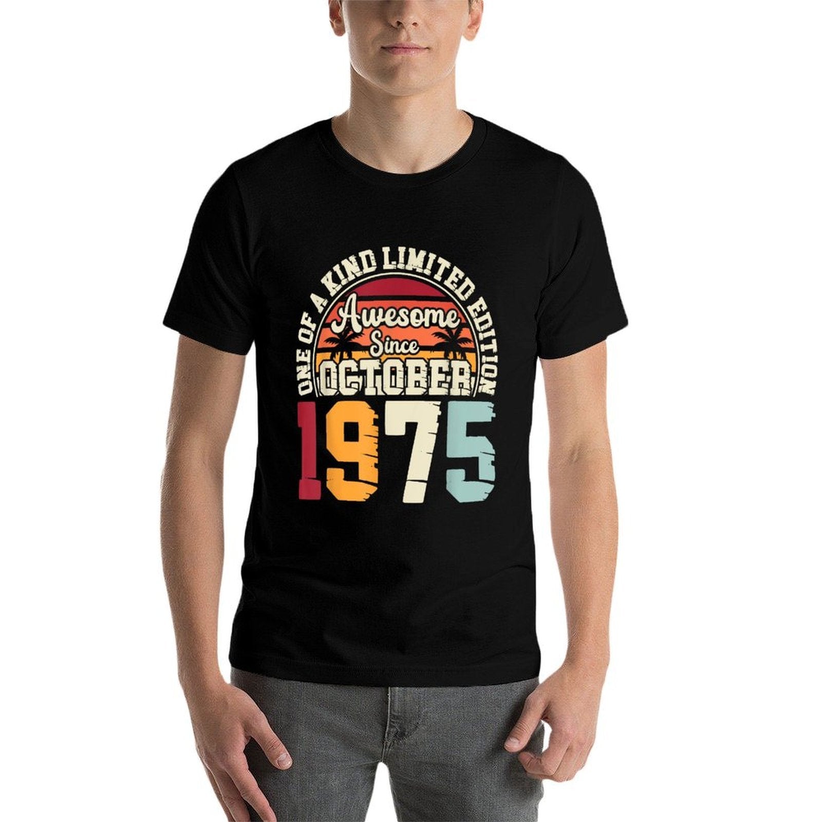 Funny 50 Years Old Vintage October 1975 50th Birthday Party  Quick-drying T-Shirt