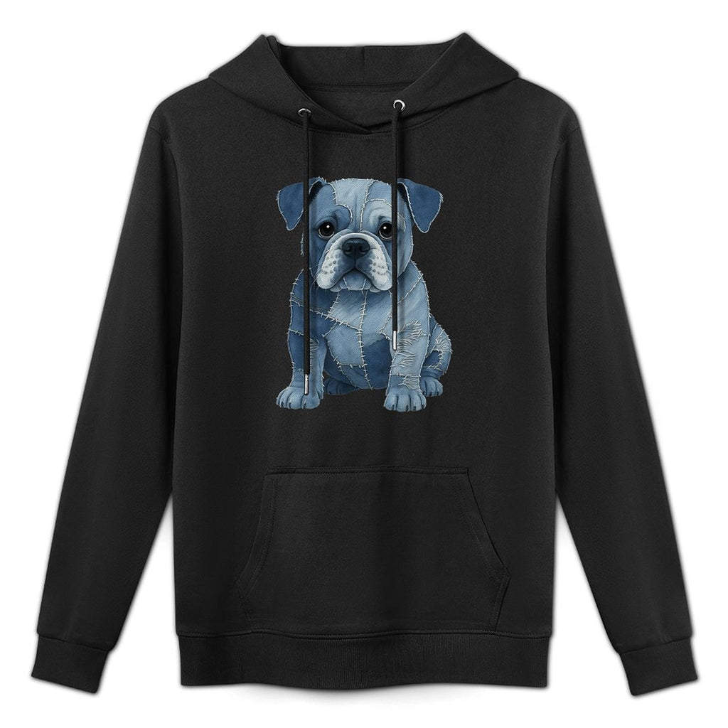 Cute Dog Men Women Dog Pattern Denim Patchwork Art All-Day Comfort Hoodie