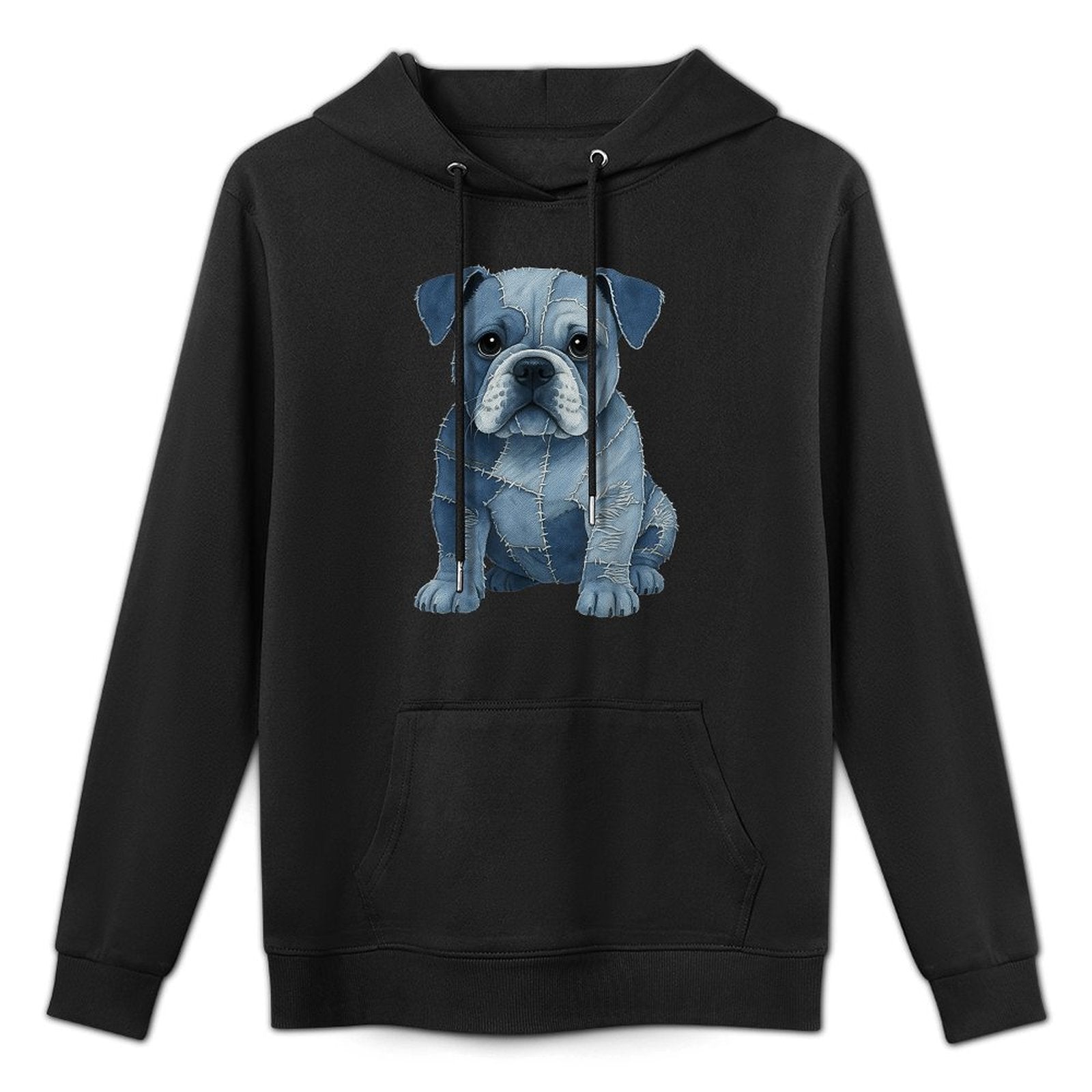Cute Dog Men Women Dog Pattern Denim Patchwork Art All-Day Comfort Hoodie