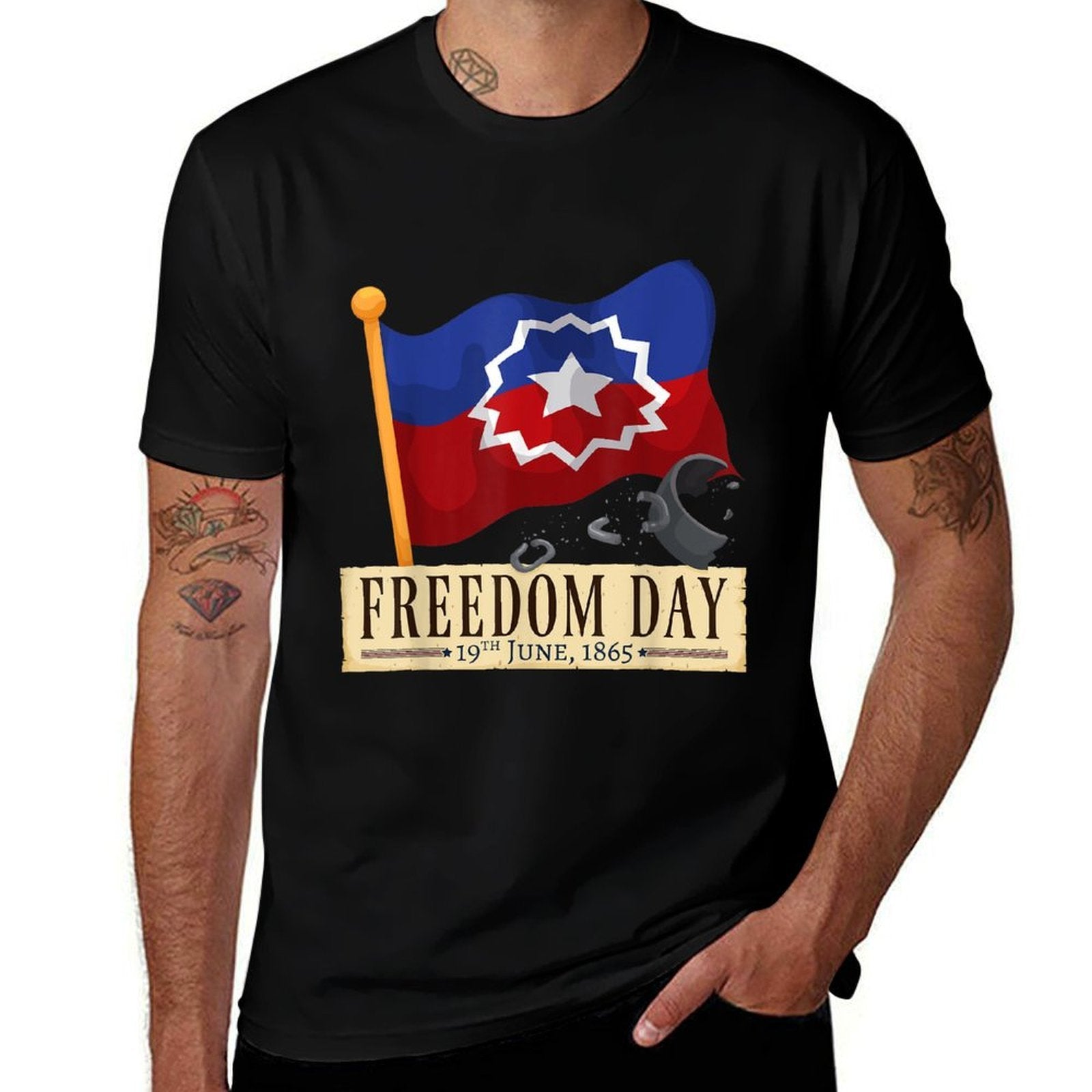 Black Proud African American for Juneteenth  Graphic-printed T-Shirt