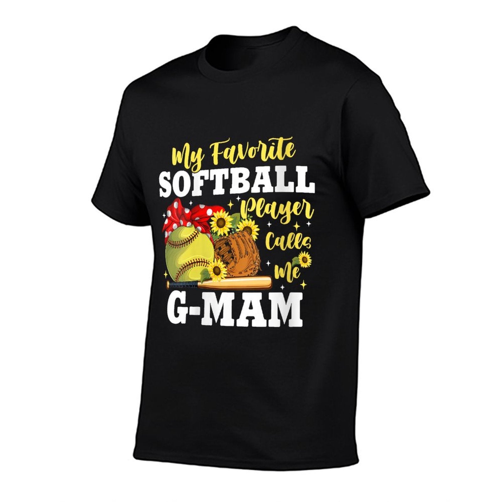 Womens My Favorite Softball Player Calls Me G Mam Sunflower  Breathable T-Shirt