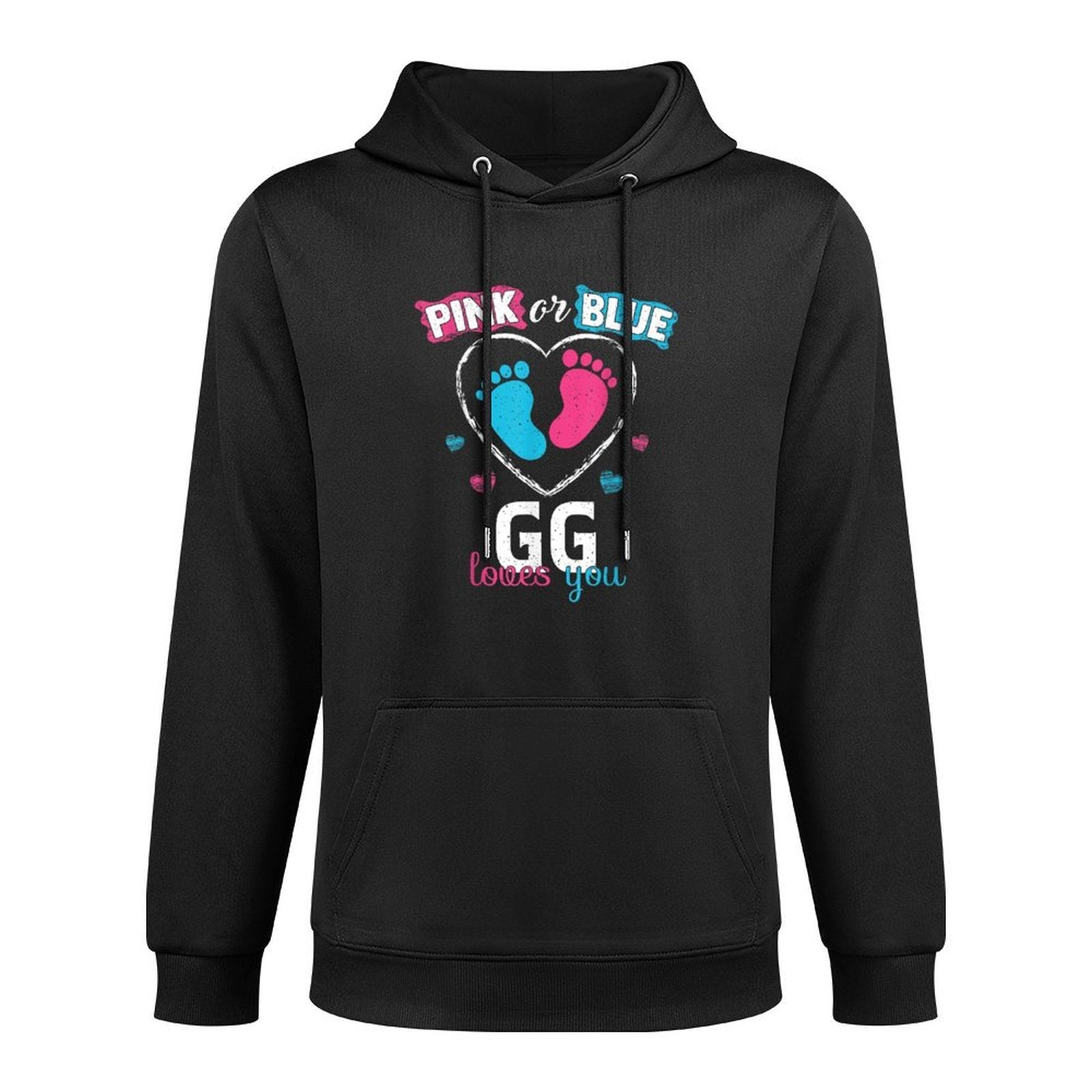 Pink Or Blue GG Loves You Baby Gender Reveal GG Breathable Fabric Hoodie